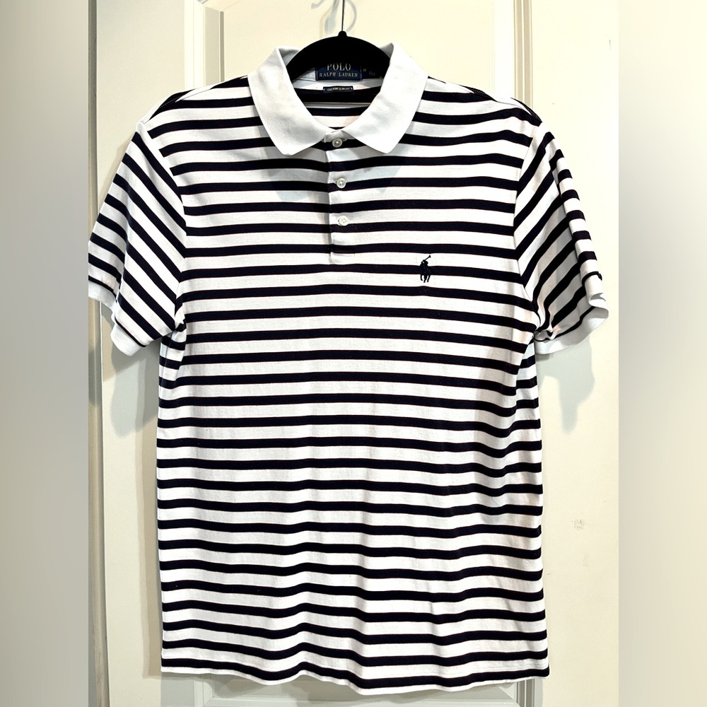 Men’s Polo Shirt Navy White Burgundy